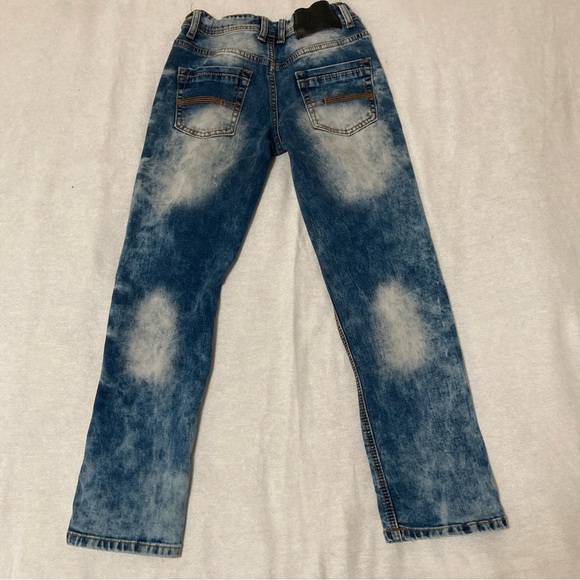 Switch Jeans Remarkable Sz 10 Kids Girls Blue Graffiti adjustable distressed - Picture 2 of 16